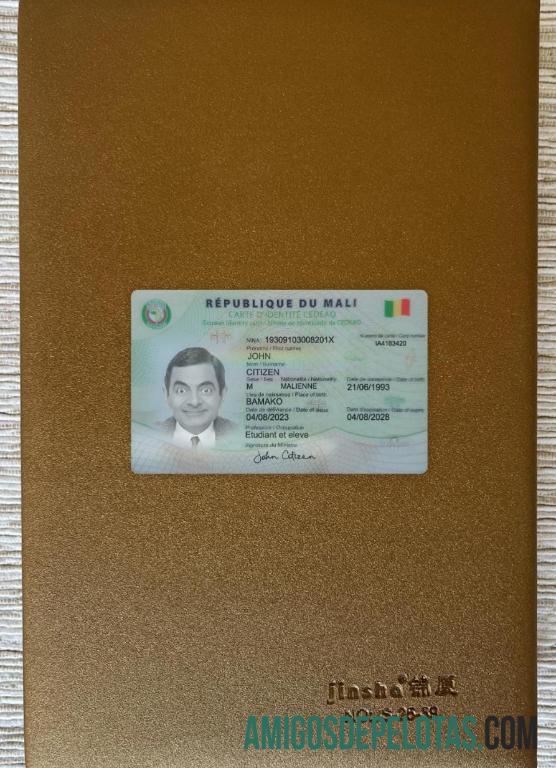 Mali ID Card olhar de foto frente modelo
